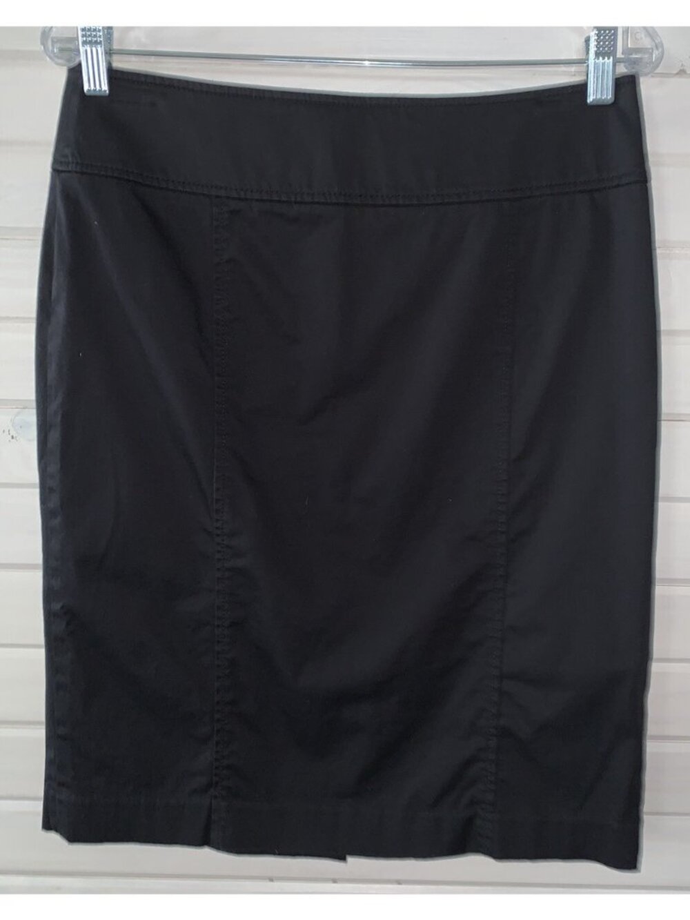 Talbots Sz 8 Cotton Stretch Pencil Skirt Lined Rear Zip And Vent EUC